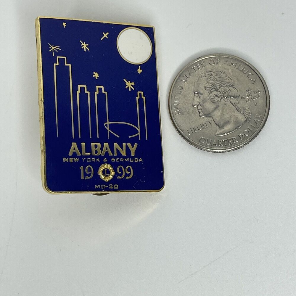 1999 Vtg Lions Club International Lapel Pin‎ Albany NY MD-20 Enameled